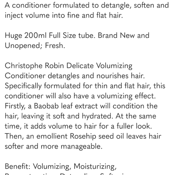 NEW Christophe Robin Delicate Volumizing Conditioner With Rose Extracts 200mL NE - Picture 10 of 10